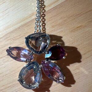 Authentic Swarovski Multicolored Flower Pendant, Brand New, Never Worn